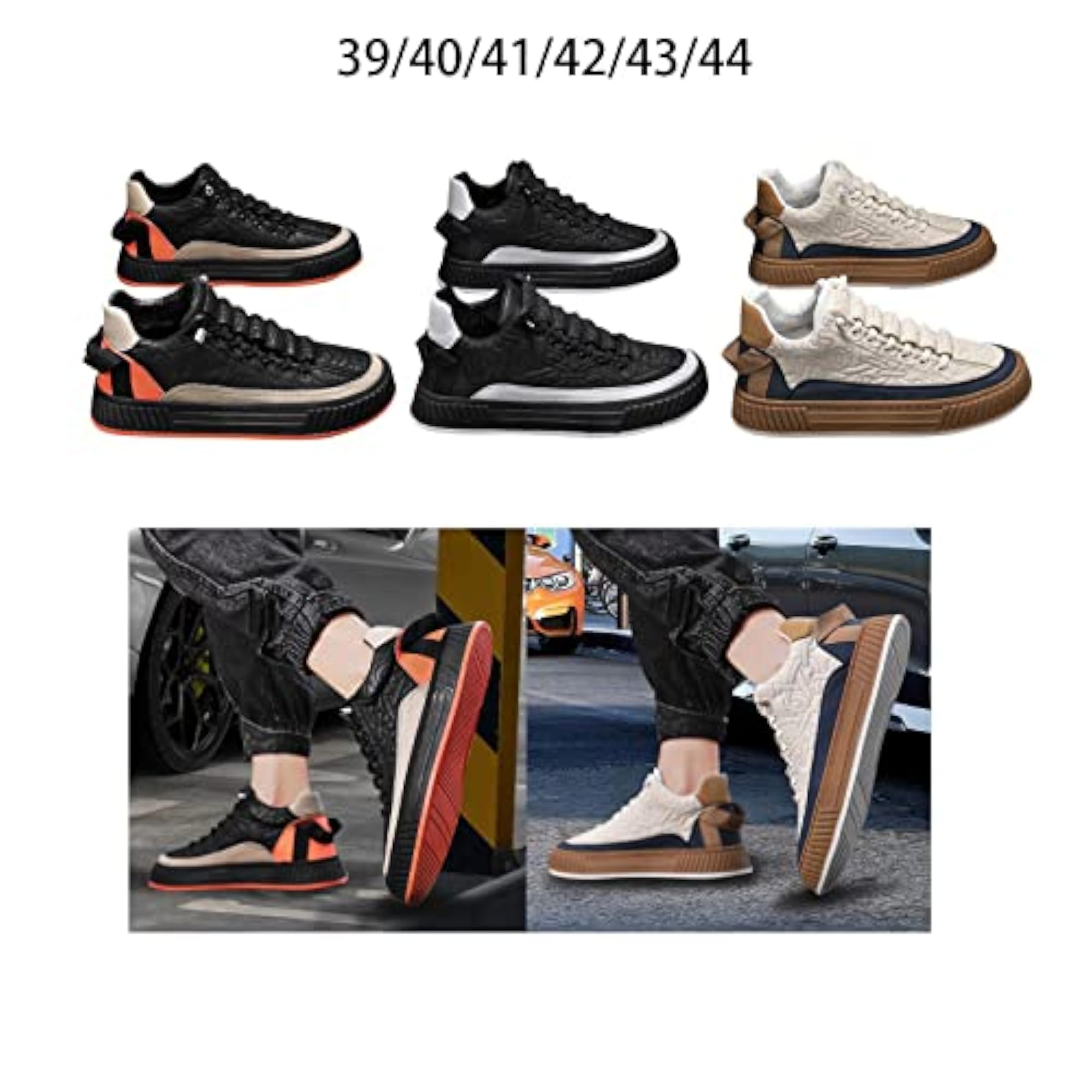 Men's Casual Sneakers with Thick Sole, Athletic Wear